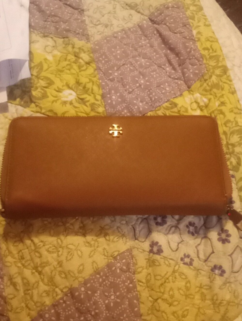 Tory Burch Zip-Around Continental Wallet in Cognac - Picture 6 of 6